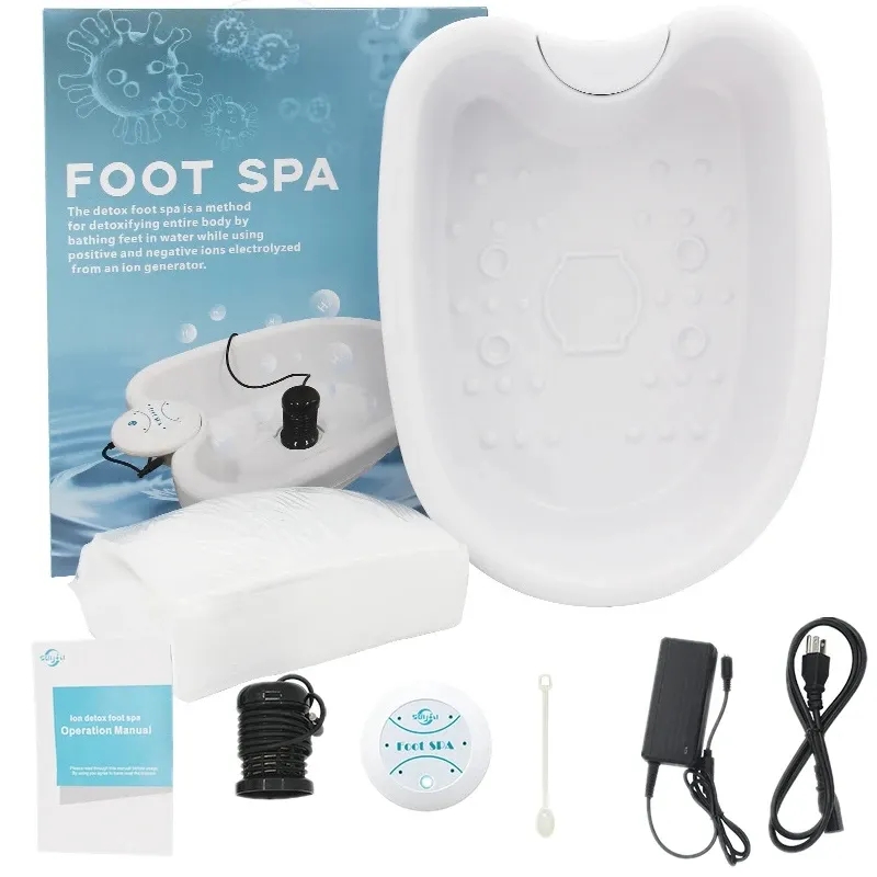 Foot Spa - Ionische Detox-Fußbad-Massagegerät mit Becken, elektrisches Fuß-Spa-Badewannenmassagegerät,