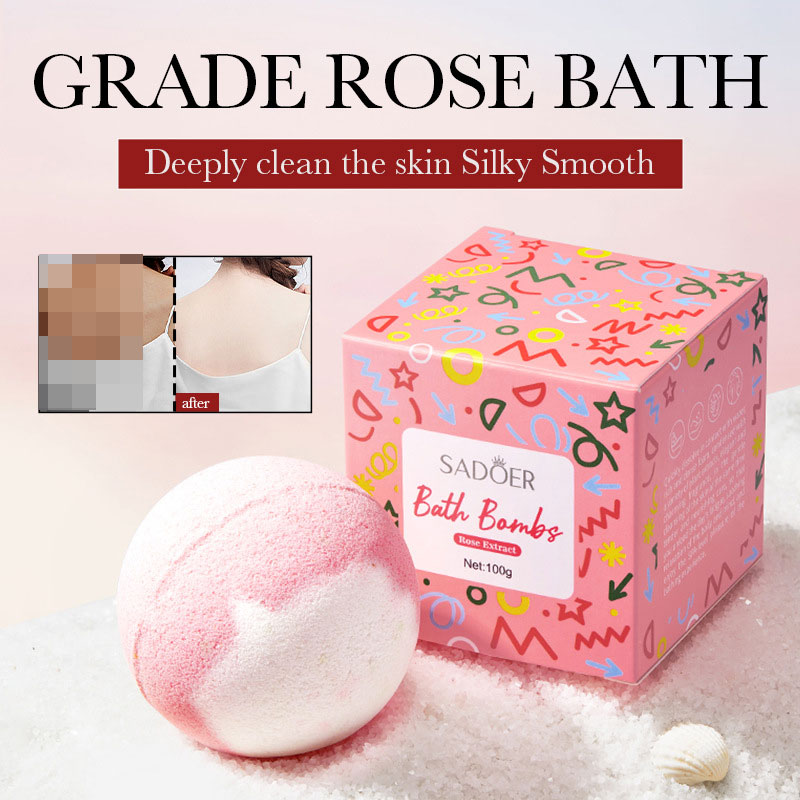 Bath Salts - Salt Ball SADOER Rosenbadeball Tiefenreinigender Körper