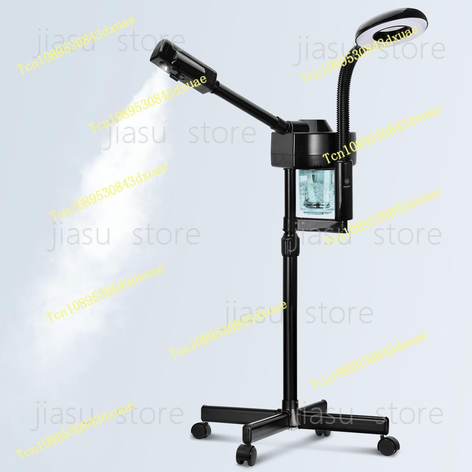Face Steamer - Heißer Gesichtsdampfer, Pure Black 2-in-1 mit